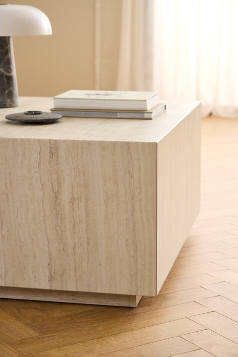 Stolik kawowy Dice 90x90cm trawertyn Stolik kawowy Dice 90x90cm trawertyn