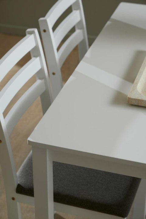 Zestaw stół i 4 krzesła Alicante biały