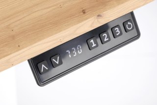 B53 biurko biurko z funkcją regulacji wysokości, dąb artisan / biały