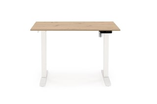 B53 biurko biurko z funkcją regulacji wysokości, dąb artisan / biały