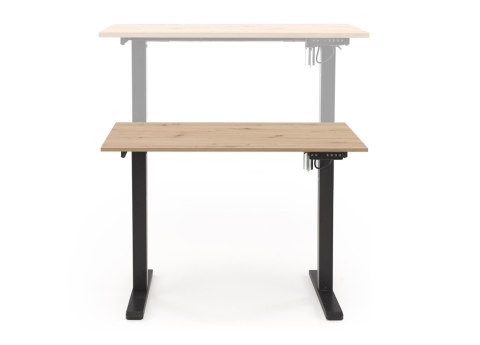 B53 biurko biurko z funkcją regulacji wysokości, dąb artisan / czarny