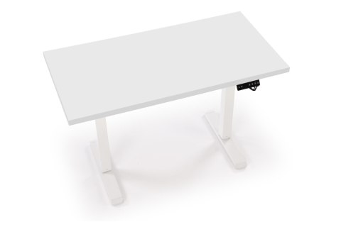 B54 biurko z funkcją regulacji wysokości, blat - biały, stelaż - biały