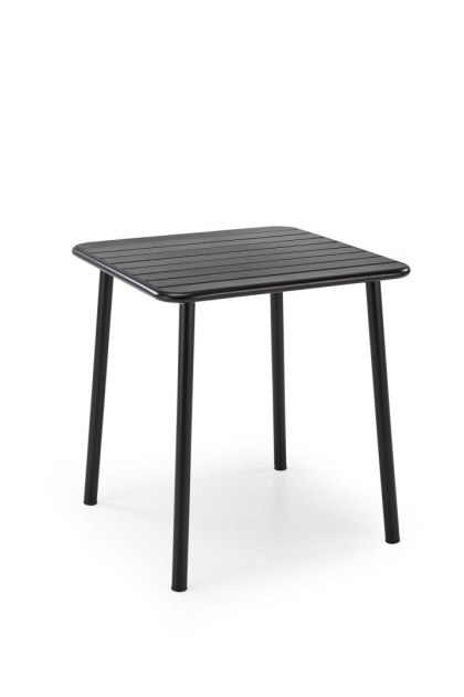 BOSCO stół ogrodowy balkonowy kwadratowy 70 cm czarny
