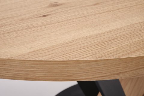 FANIS okrągły stół rozkładany, naturalny / czarny
