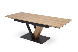 FANIS stół rozkładany 160-220 cm dąb / czarny