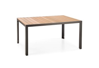 FIERRO stół ogrodowy prostokątny 150 cm, brązowy / czarny
