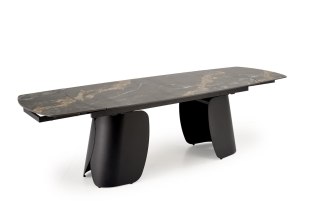 FORUM stół rozkładany 180-260 cm czarny marmur / czarny
