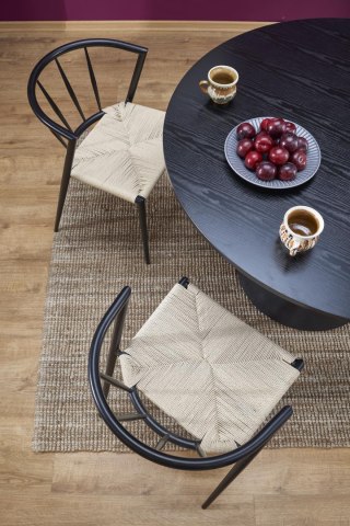 GINTER stół okrągły 120 cm czarny