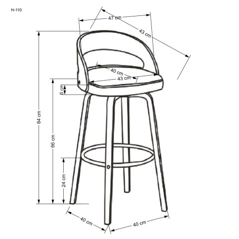 H110 hoker kremowy / orzechowy H110 hoker kremowy / orzechowy