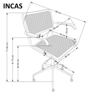 INCAS fotel gabinetowy brązowy / czarny