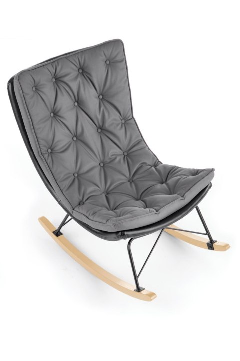 INDIGO fotel bujany ciemny popiel - czarny INDIGO fotel bujany ciemny popiel - czarny