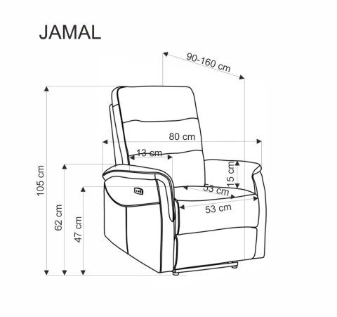JAMAL fotel wypoczynkowy oliwkowy JAMAL fotel wypoczynkowy oliwkowy