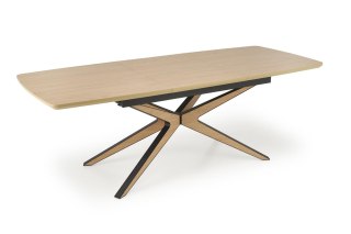 JAMES stół rozkładany, naturalny / czarny