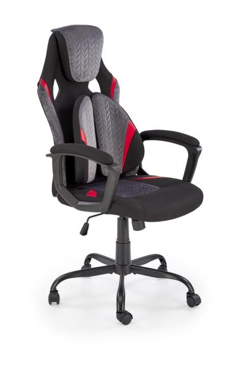 JENSEN fotel gabinetowy, czarny - popielaty - czerwony JENSEN fotel gabinetowy, czarny - popielaty - czerwony