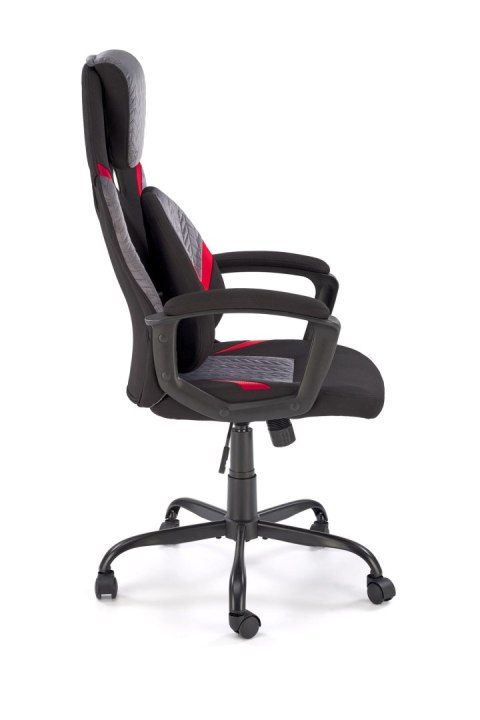 JENSEN fotel gabinetowy, czarny - popielaty - czerwony JENSEN fotel gabinetowy, czarny - popielaty - czerwony