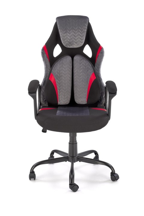 JENSEN fotel gabinetowy, czarny - popielaty - czerwony JENSEN fotel gabinetowy, czarny - popielaty - czerwony