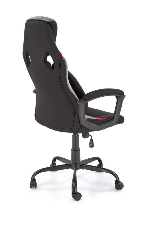 JENSEN fotel gabinetowy, czarny - popielaty - czerwony JENSEN fotel gabinetowy, czarny - popielaty - czerwony