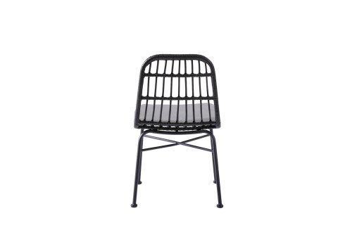 Krzesło K401 rattan syntetyczny czarny / popielaty Krzesło K401 rattan syntetyczny czarny / popielaty