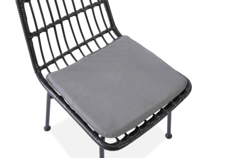 Krzesło K401 rattan syntetyczny czarny / popielaty Krzesło K401 rattan syntetyczny czarny / popielaty