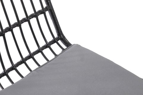 Krzesło K401 rattan syntetyczny czarny / popielaty Krzesło K401 rattan syntetyczny czarny / popielaty