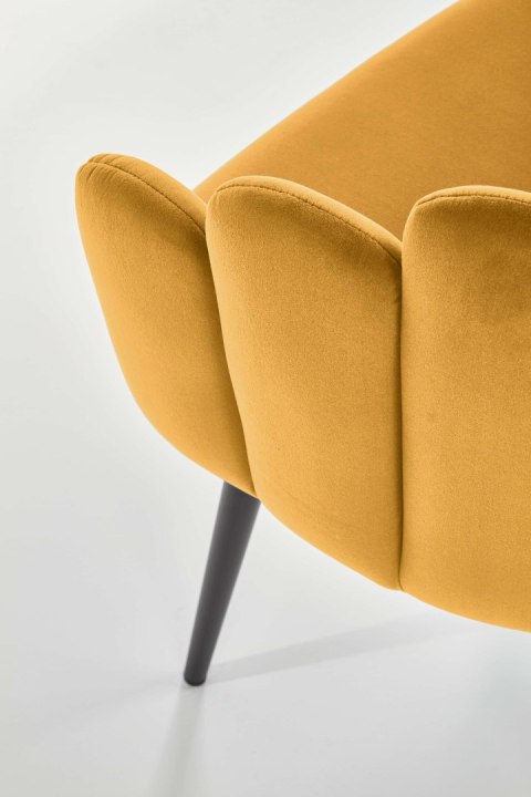 K410 krzesło musztardowy velvet K410 krzesło musztardowy velvet