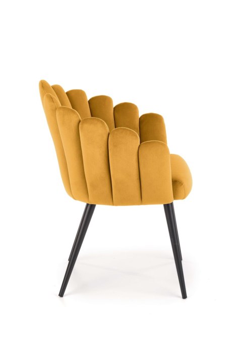 K410 krzesło musztardowy velvet K410 krzesło musztardowy velvet