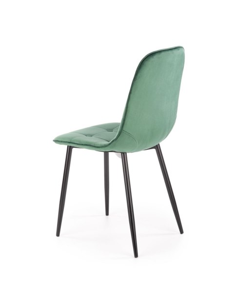K417 krzesło ciemny zielony velvet