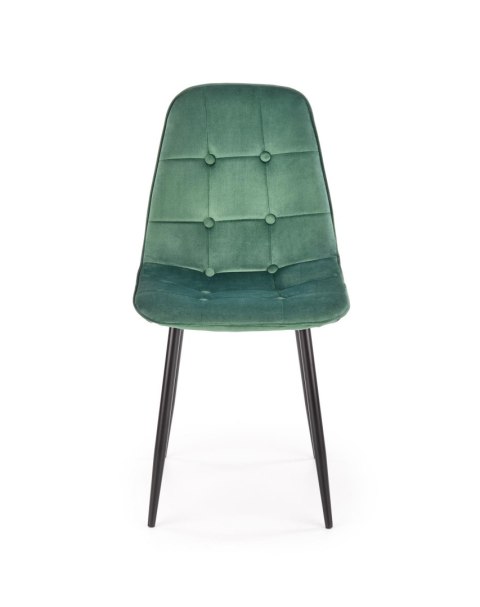 K417 krzesło ciemny zielony velvet