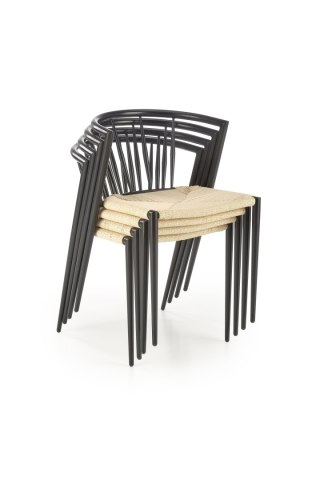 Krzesło K515 naturalny / czarny metal