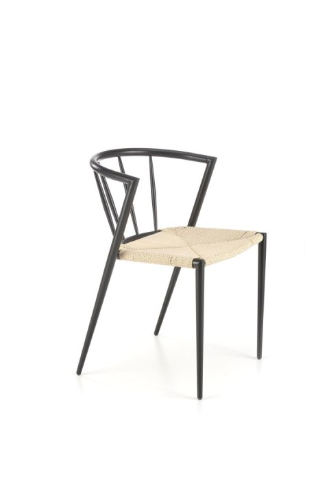 Krzesło K515 naturalny / czarny metal Krzesło K515 naturalny / czarny metal