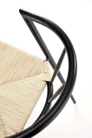 Krzesło K515 naturalny / czarny metal