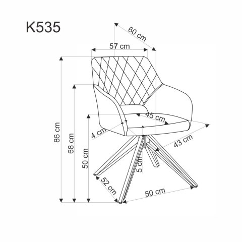 K535 krzesło ciemny zielony K535 krzesło ciemny zielony