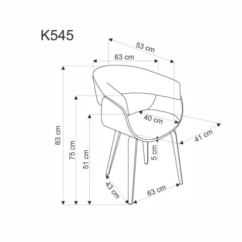 K545 krzesło beżowy / orzechowy K545 krzesło beżowy / orzechowy