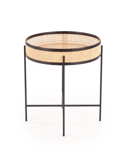 LANIPA ława czarny / rattan naturalny LANIPA ława czarny / rattan naturalny