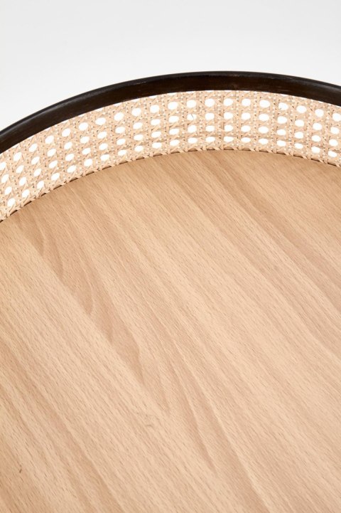 LANIPA ława czarny / rattan naturalny LANIPA ława czarny / rattan naturalny