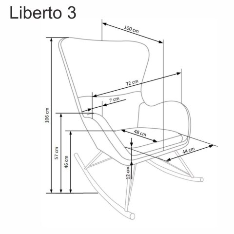 LIBERTO 3 fotel wypoczynkowy biały LIBERTO 3 fotel wypoczynkowy biały