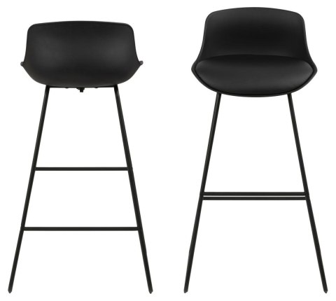 Hoker stołek barowy Tina Black PU Hoker stołek barowy Tina Black PU