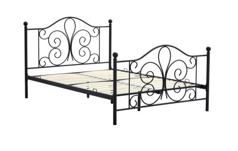 PANAMA 140 cm łóżko metalowe czarny PANAMA 140 cm łóżko metalowe czarny
