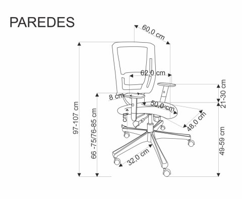 PAREDES fotel gabinetowy czarny ) PAREDES fotel gabinetowy czarny )