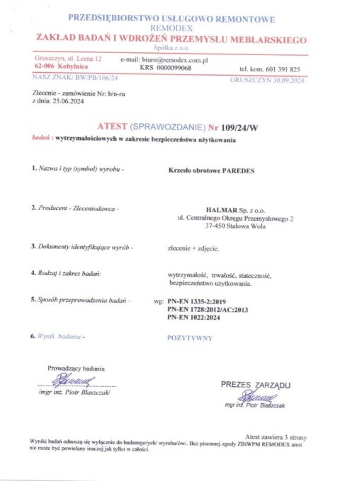 PAREDES fotel gabinetowy czarny ) PAREDES fotel gabinetowy czarny )