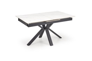 PLATAN stół rozkładany, biały marmur / czarny