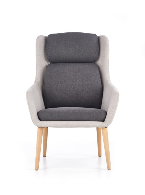 PURIO fotel wypoczynkowy jasny popiel / ciemny popiel