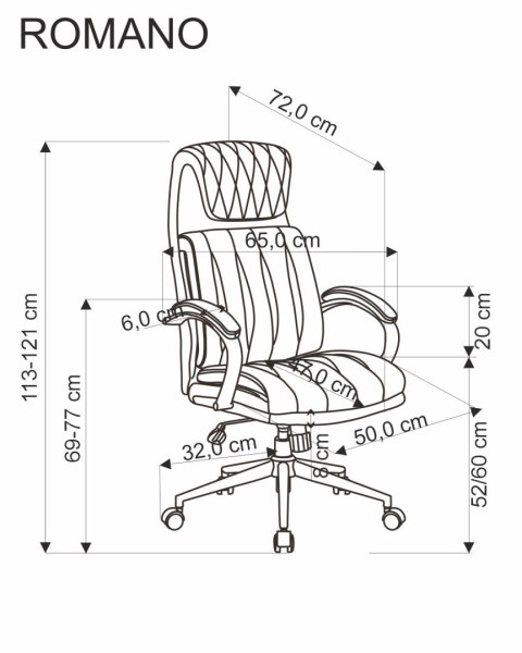 ROMANO fotel gabinetowy czarny ROMANO fotel gabinetowy czarny