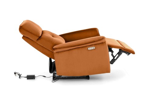 SEMIR fotel z funkcja elektrycznego rozkładania / gniazdo USB, cynamonowy SEMIR fotel z funkcja elektrycznego rozkładania / gniazdo USB, cynamonowy