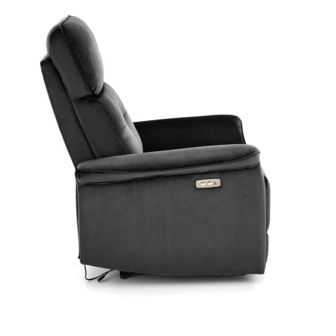 SEMIR fotel z funkcja elektrycznego rozkładania / gniazdo USB, czarny SEMIR fotel z funkcja elektrycznego rozkładania / gniazdo USB, czarny