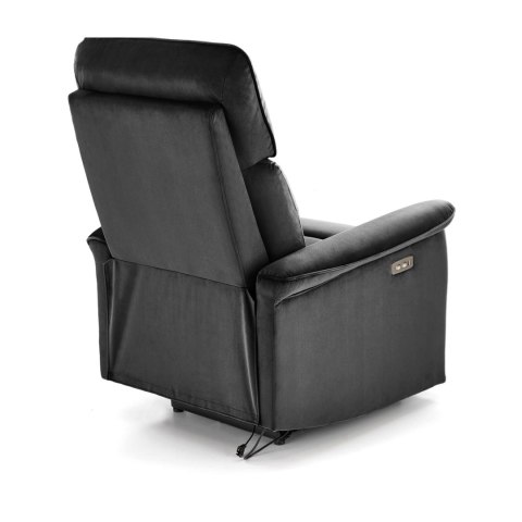 SEMIR fotel z funkcja elektrycznego rozkładania / gniazdo USB, czarny SEMIR fotel z funkcja elektrycznego rozkładania / gniazdo USB, czarny