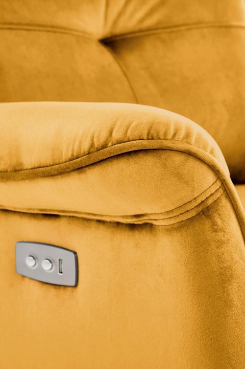 SEMIR fotel z funkcja elektrycznego rozkładania / gniazdo USB, musztardowy SEMIR fotel z funkcja elektrycznego rozkładania / gniazdo USB, musztardowy