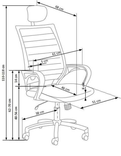 SOCKET fotel pracowniczy biało-czarny SOCKET fotel pracowniczy biało-czarny