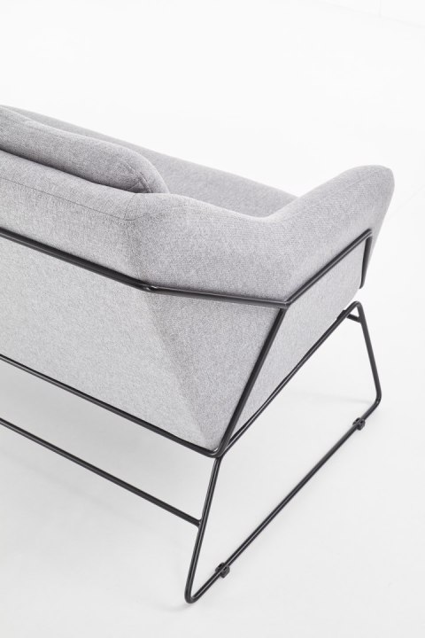 SOFT 2 XL fotel wypoczynkowy podwójny czarny stelaż, jasny popiel SOFT 2 XL fotel wypoczynkowy podwójny czarny stelaż, jasny popiel