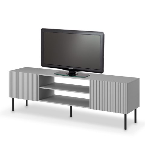 ASENSIO RTV-1 stolik RTV 180 cm jasny popiel, nogi: czarny ASENSIO RTV-1 stolik RTV 180 cm jasny popiel, nogi: czarny
